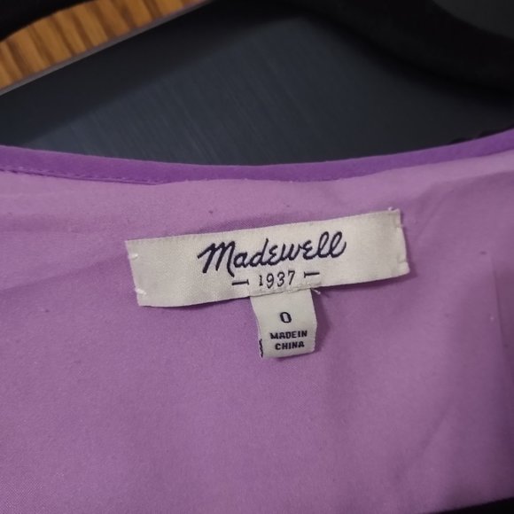 100% Silk Madewell Pansy dress in mauve - Picture 3 of 4